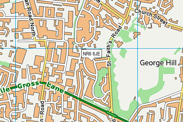 NR6 6JE map - OS VectorMap District (Ordnance Survey)