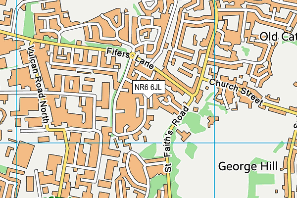 NR6 6JL map - OS VectorMap District (Ordnance Survey)
