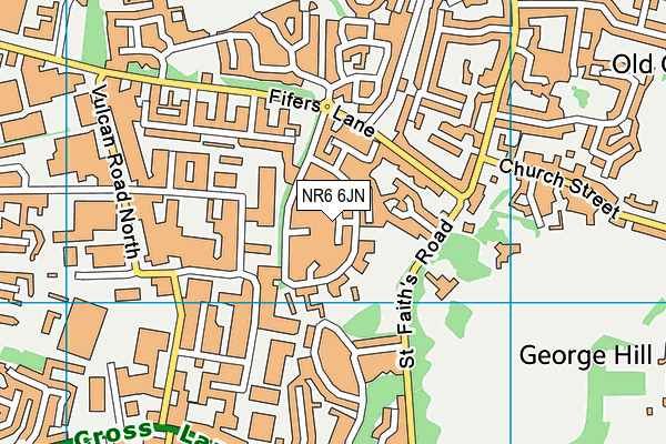NR6 6JN map - OS VectorMap District (Ordnance Survey) NR6 6JN map - OS VectorMap District (Ordnance Survey)