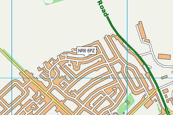 NR6 6PZ map - OS VectorMap District (Ordnance Survey)