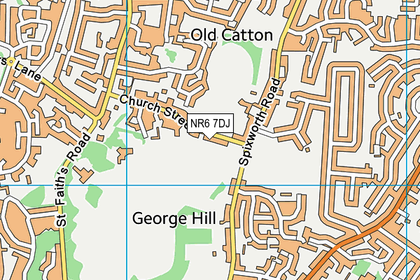 NR6 7DJ map - OS VectorMap District (Ordnance Survey) NR6 7DJ map - OS VectorMap District (Ordnance Survey)