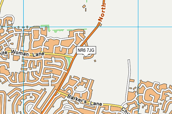 NR6 7JG map - OS VectorMap District (Ordnance Survey) NR6 7JG map - OS VectorMap District (Ordnance Survey)