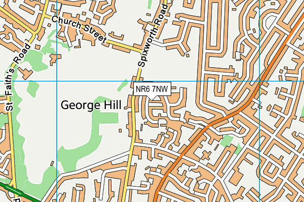 NR6 7NW map - OS VectorMap District (Ordnance Survey)