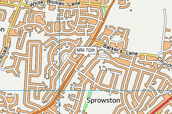 NR6 7QW map - OS VectorMap District (Ordnance Survey) NR6 7QW map - OS VectorMap District (Ordnance Survey)