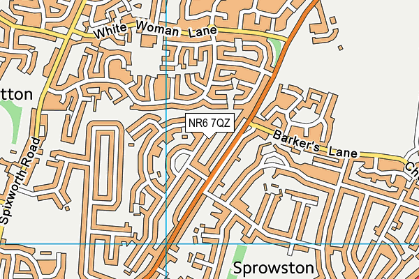 NR6 7QZ map - OS VectorMap District (Ordnance Survey)