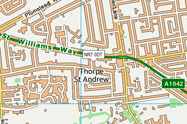 NR7 0DT map - OS VectorMap District (Ordnance Survey)