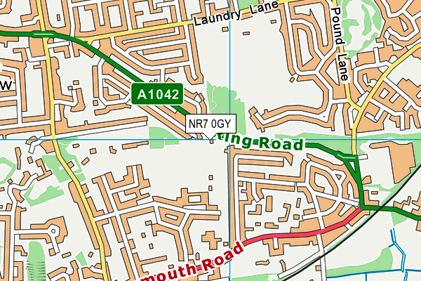 NR7 0GY map - OS VectorMap District (Ordnance Survey) NR7 0GY map - OS VectorMap District (Ordnance Survey)