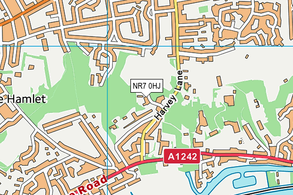 NR7 0HJ map - OS VectorMap District (Ordnance Survey)