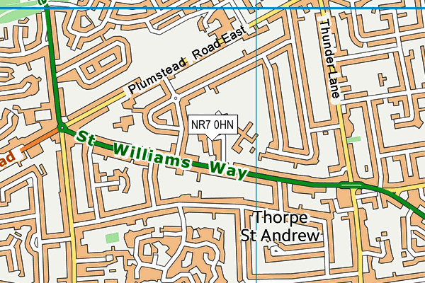 NR7 0HN map - OS VectorMap District (Ordnance Survey) NR7 0HN map - OS VectorMap District (Ordnance Survey)