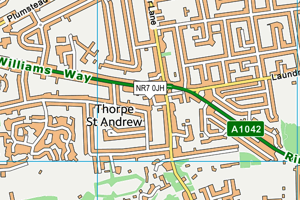 NR7 0JH map - OS VectorMap District (Ordnance Survey) NR7 0JH map - OS VectorMap District (Ordnance Survey)