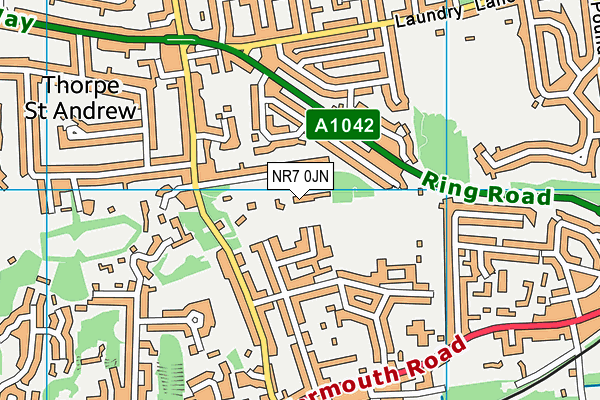 NR7 0JN map - OS VectorMap District (Ordnance Survey) NR7 0JN map - OS VectorMap District (Ordnance Survey)