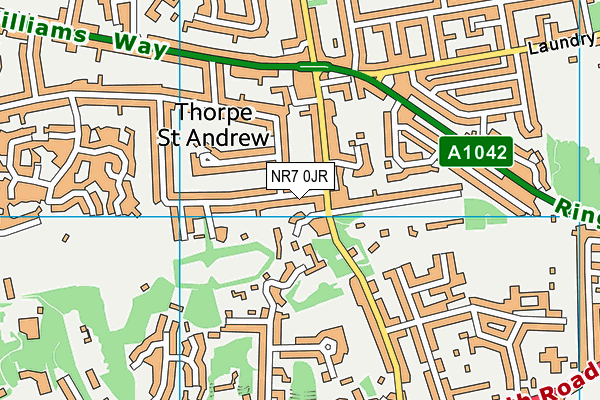 NR7 0JR map - OS VectorMap District (Ordnance Survey) NR7 0JR map - OS VectorMap District (Ordnance Survey)