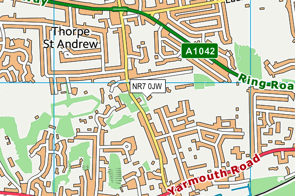 NR7 0JW map - OS VectorMap District (Ordnance Survey) NR7 0JW map - OS VectorMap District (Ordnance Survey)