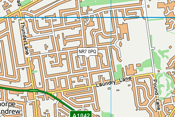 NR7 0PQ map - OS VectorMap District (Ordnance Survey) NR7 0PQ map - OS VectorMap District (Ordnance Survey)