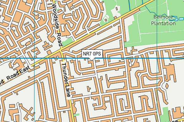 NR7 0PS map - OS VectorMap District (Ordnance Survey) NR7 0PS map - OS VectorMap District (Ordnance Survey)