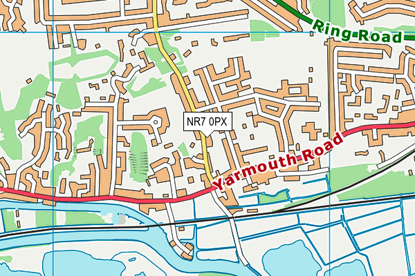 NR7 0PX map - OS VectorMap District (Ordnance Survey)