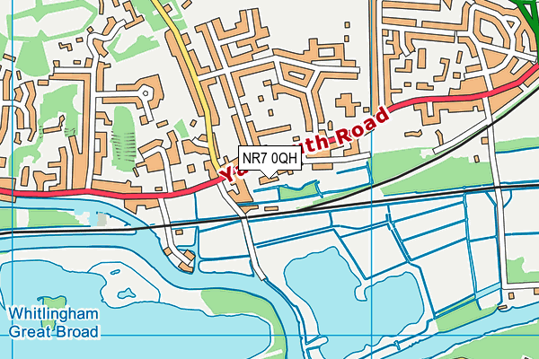 NR7 0QH map - OS VectorMap District (Ordnance Survey) NR7 0QH map - OS VectorMap District (Ordnance Survey)