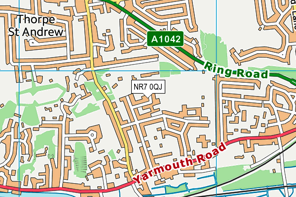 NR7 0QJ map - OS VectorMap District (Ordnance Survey)