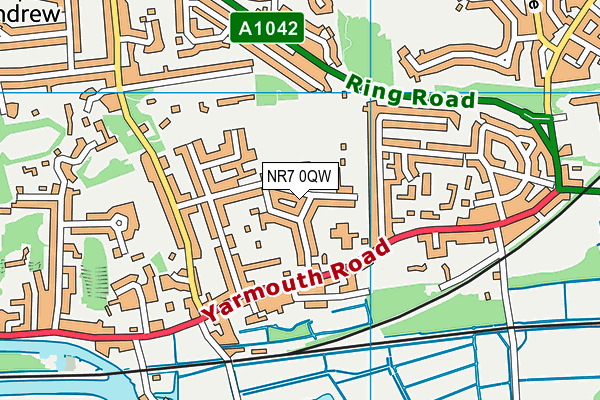 NR7 0QW map - OS VectorMap District (Ordnance Survey)