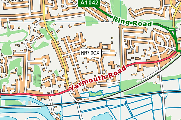 NR7 0QX map - OS VectorMap District (Ordnance Survey) NR7 0QX map - OS VectorMap District (Ordnance Survey)