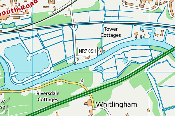 NR7 0SH map - OS VectorMap District (Ordnance Survey)