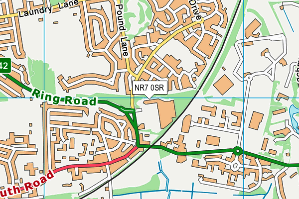 NR7 0SR map - OS VectorMap District (Ordnance Survey) NR7 0SR map - OS VectorMap District (Ordnance Survey)