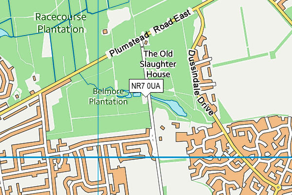 NR7 0UA map - OS VectorMap District (Ordnance Survey)