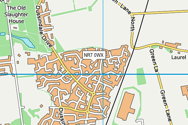 NR7 0WX map - OS VectorMap District (Ordnance Survey) NR7 0WX map - OS VectorMap District (Ordnance Survey)
