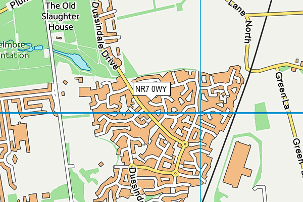 NR7 0WY map - OS VectorMap District (Ordnance Survey) NR7 0WY map - OS VectorMap District (Ordnance Survey)