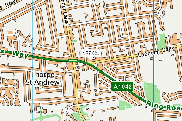NR7 0XJ map - OS VectorMap District (Ordnance Survey) NR7 0XJ map - OS VectorMap District (Ordnance Survey)