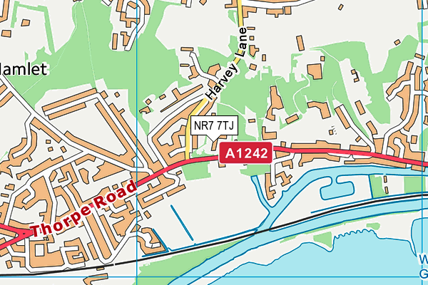 NR7 7TJ map - OS VectorMap District (Ordnance Survey) NR7 7TJ map - OS VectorMap District (Ordnance Survey)