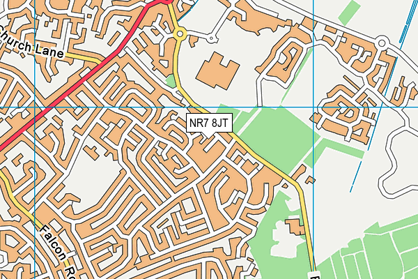 NR7 8JT map - OS VectorMap District (Ordnance Survey) NR7 8JT map - OS VectorMap District (Ordnance Survey)