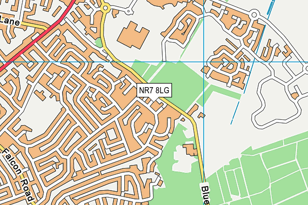 NR7 8LG map - OS VectorMap District (Ordnance Survey) NR7 8LG map - OS VectorMap District (Ordnance Survey)