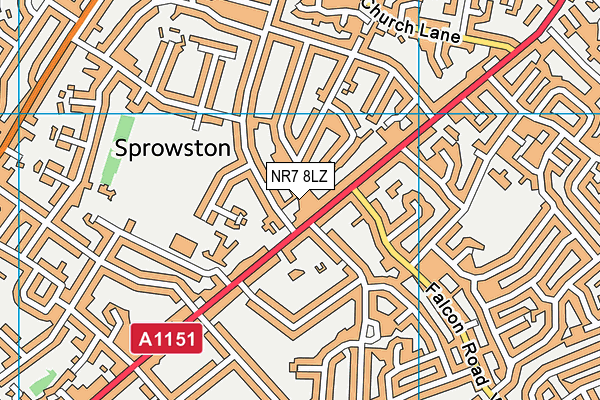 NR7 8LZ map - OS VectorMap District (Ordnance Survey) NR7 8LZ map - OS VectorMap District (Ordnance Survey)