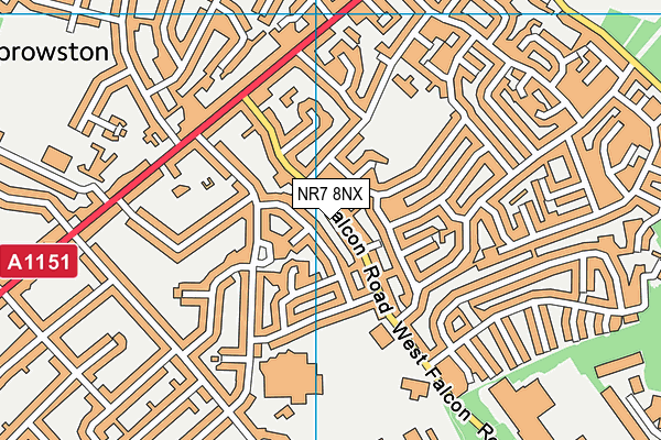 NR7 8NX map - OS VectorMap District (Ordnance Survey) NR7 8NX map - OS VectorMap District (Ordnance Survey)