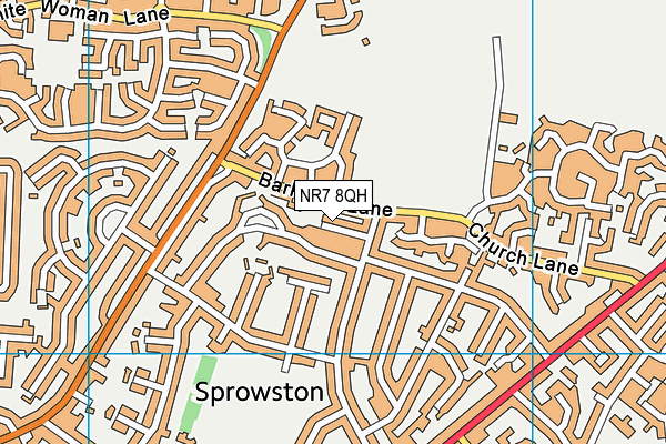 NR7 8QH map - OS VectorMap District (Ordnance Survey) NR7 8QH map - OS VectorMap District (Ordnance Survey)