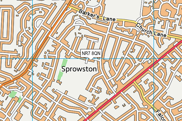 NR7 8QN map - OS VectorMap District (Ordnance Survey) NR7 8QN map - OS VectorMap District (Ordnance Survey)