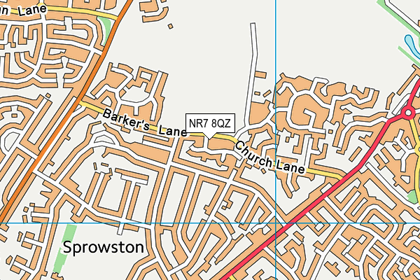 NR7 8QZ map - OS VectorMap District (Ordnance Survey) NR7 8QZ map - OS VectorMap District (Ordnance Survey)