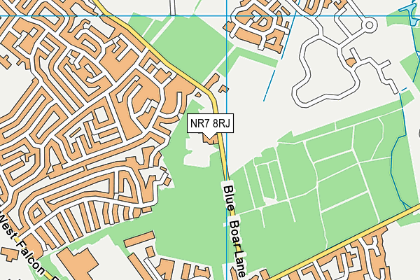NR7 8RJ map - OS VectorMap District (Ordnance Survey) NR7 8RJ map - OS VectorMap District (Ordnance Survey)
