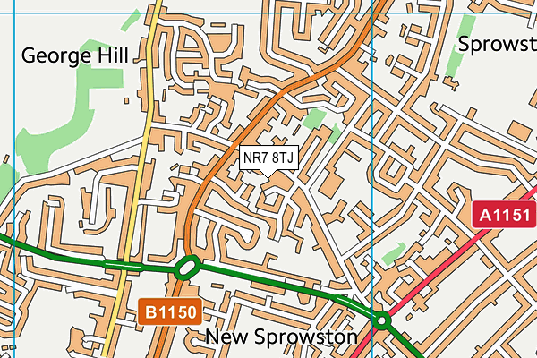 NR7 8TJ map - OS VectorMap District (Ordnance Survey) NR7 8TJ map - OS VectorMap District (Ordnance Survey)