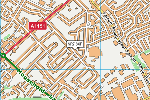 NR7 8XF map - OS VectorMap District (Ordnance Survey) NR7 8XF map - OS VectorMap District (Ordnance Survey)
