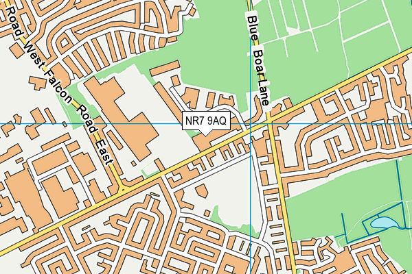 NR7 9AQ map - OS VectorMap District (Ordnance Survey) NR7 9AQ map - OS VectorMap District (Ordnance Survey)