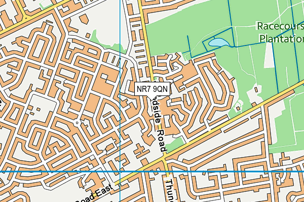 NR7 9QN map - OS VectorMap District (Ordnance Survey) NR7 9QN map - OS VectorMap District (Ordnance Survey)