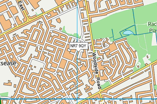 NR7 9QY map - OS VectorMap District (Ordnance Survey)