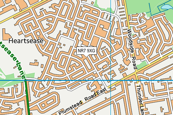 NR7 9XG map - OS VectorMap District (Ordnance Survey) NR7 9XG map - OS VectorMap District (Ordnance Survey)