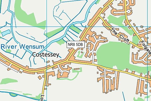 NR8 5DB map - OS VectorMap District (Ordnance Survey) NR8 5DB map - OS VectorMap District (Ordnance Survey)