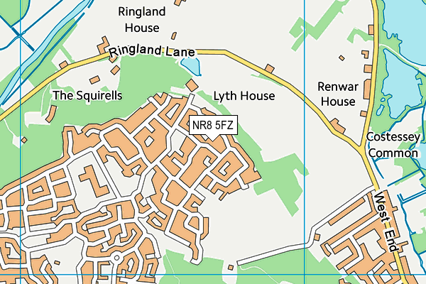 NR8 5FZ map - OS VectorMap District (Ordnance Survey)