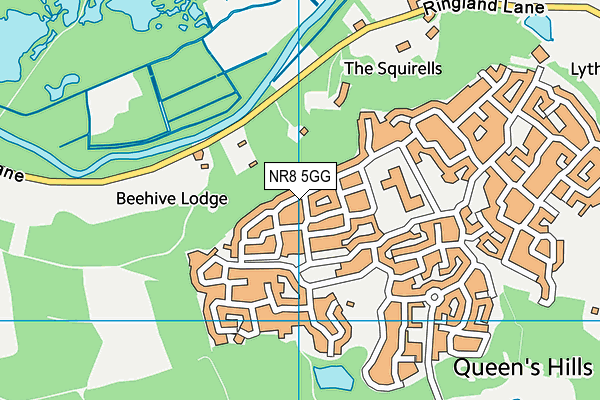 NR8 5GG map - OS VectorMap District (Ordnance Survey) NR8 5GG map - OS VectorMap District (Ordnance Survey)