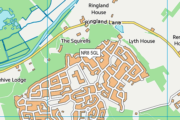NR8 5GL map - OS VectorMap District (Ordnance Survey) NR8 5GL map - OS VectorMap District (Ordnance Survey)