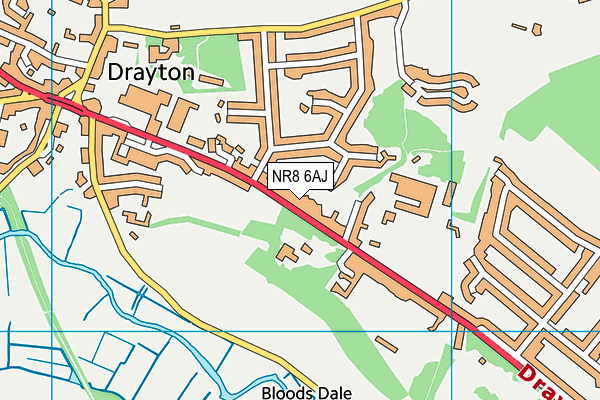 NR8 6AJ map - OS VectorMap District (Ordnance Survey) NR8 6AJ map - OS VectorMap District (Ordnance Survey)